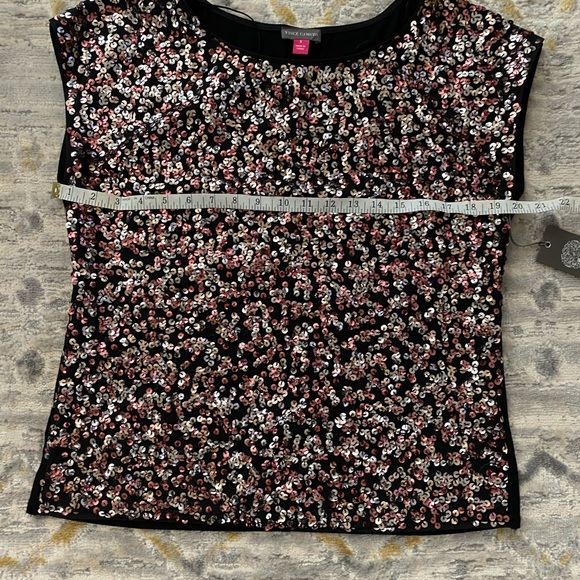 NWT Vince Camuto Women’s Sequin Knit Top Small - Picture 4 of 7